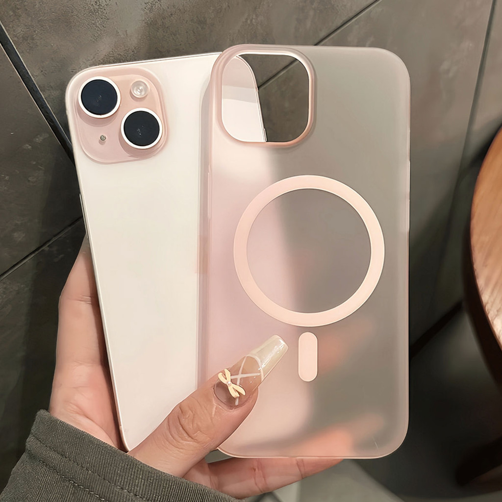 Premium Translucent Magnetic Case Acrylic Hard Casing For iPhone 11 12 13 14 15 16 PRO MAX 14PLUS 15