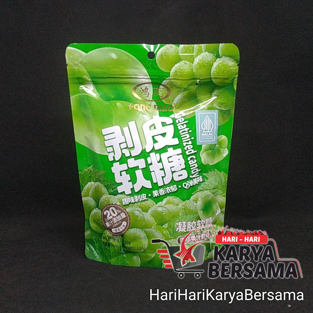 

MAKANAN RINGAN TONG MAO PERMEN JELLY ANGGUR HIJAU 120GR