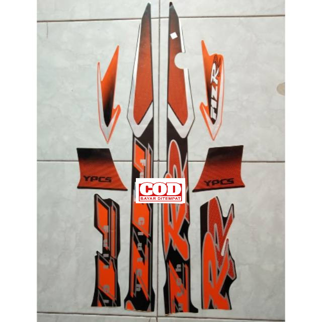 Striping fiz r 2002 hitam orange kualitas super premium