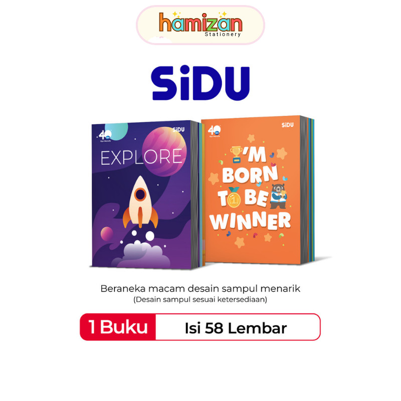 

Buku Tulis Sidu / Sinar Dunia 58 lembar / 58L 1 pak isi 10 buku / SiDU Buku Tulis 58 Lembar Murah Berkualitas