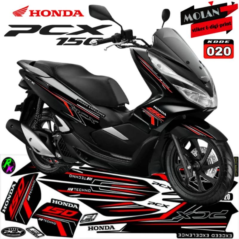 Decal Sticker Striping Variasi Honda PCX 150 2018-2021 - PCX Abs - PCX Lokal - Decal PCX - Striping 