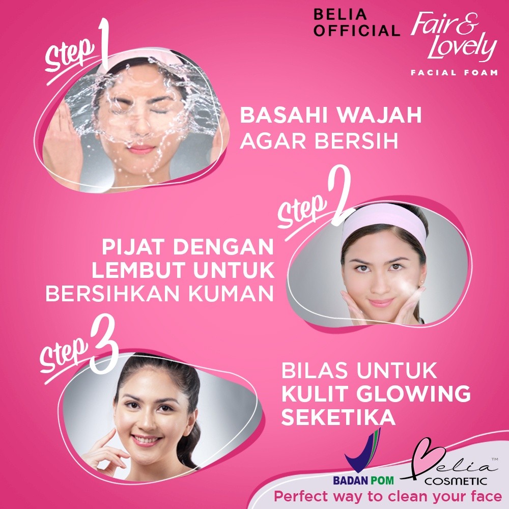⭐manukanmall⭐ FAIR & LOVELY GLOW & LOVELY Brightening Facial Foam 100g | 50g | Krim Pencerah Harian 