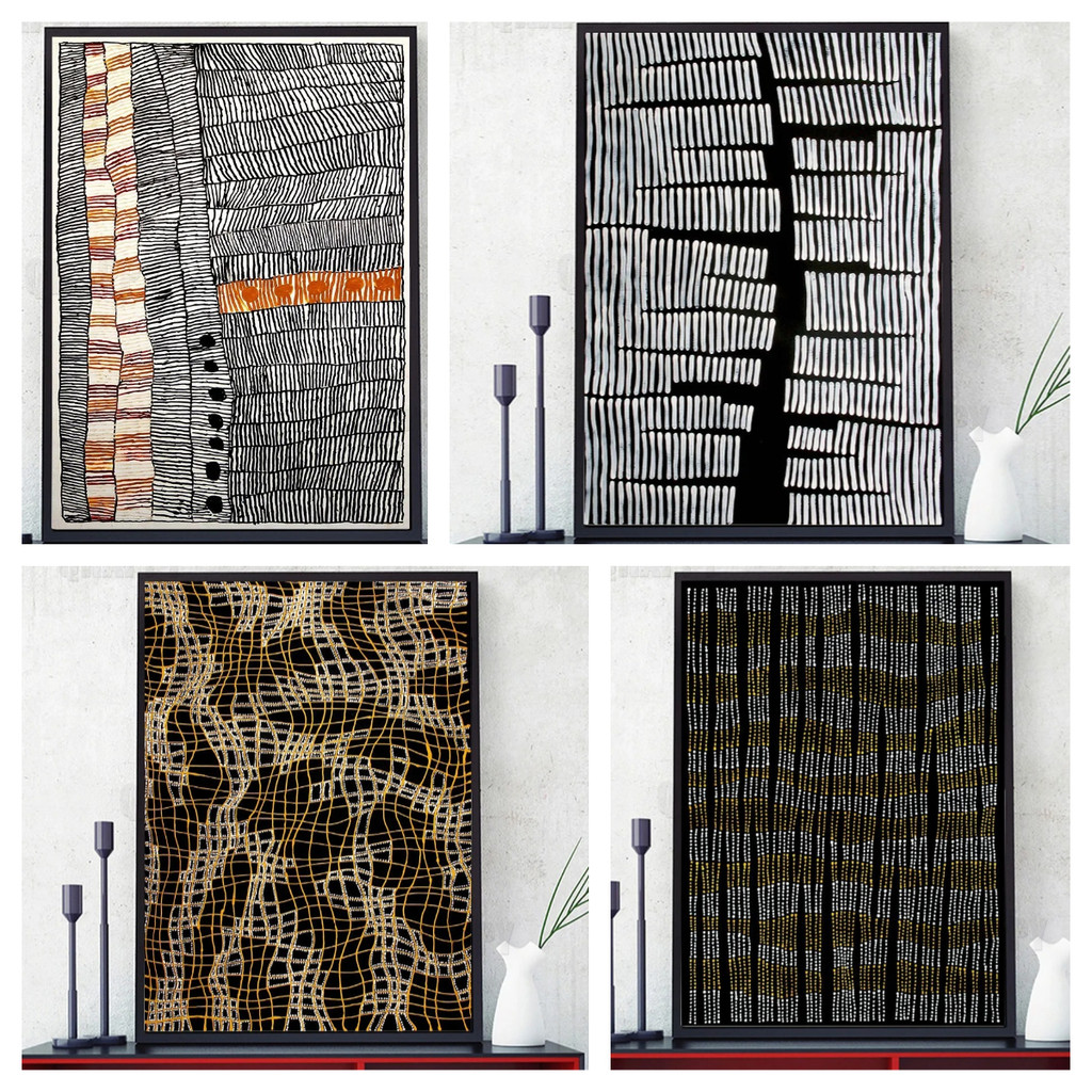 

Abstract Curve Canvas Painting Adam Reid Indigenous Artwork Mural Canvas Painting Modern Pictures Living Room Home Decoration