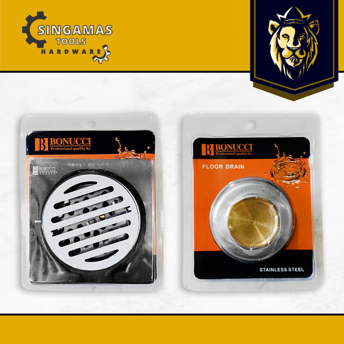 DESS BONUCCI Saringan Pembuangan Got Kuningan 4" - Floor Drain Stainless Steel