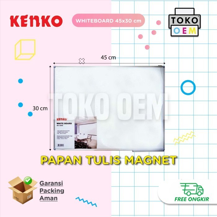 

KENKO MAGNETIC WHITE BOARD PAPAN TULIS MAGNETIK 45 x 30cm