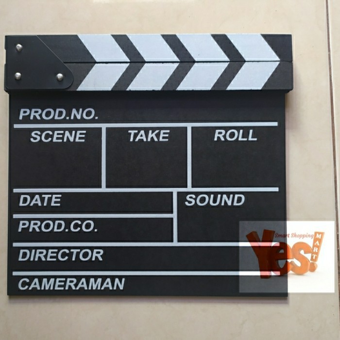 

Clapper board Movie Slate / Papan Take Action Ukuran Besar - Hitam