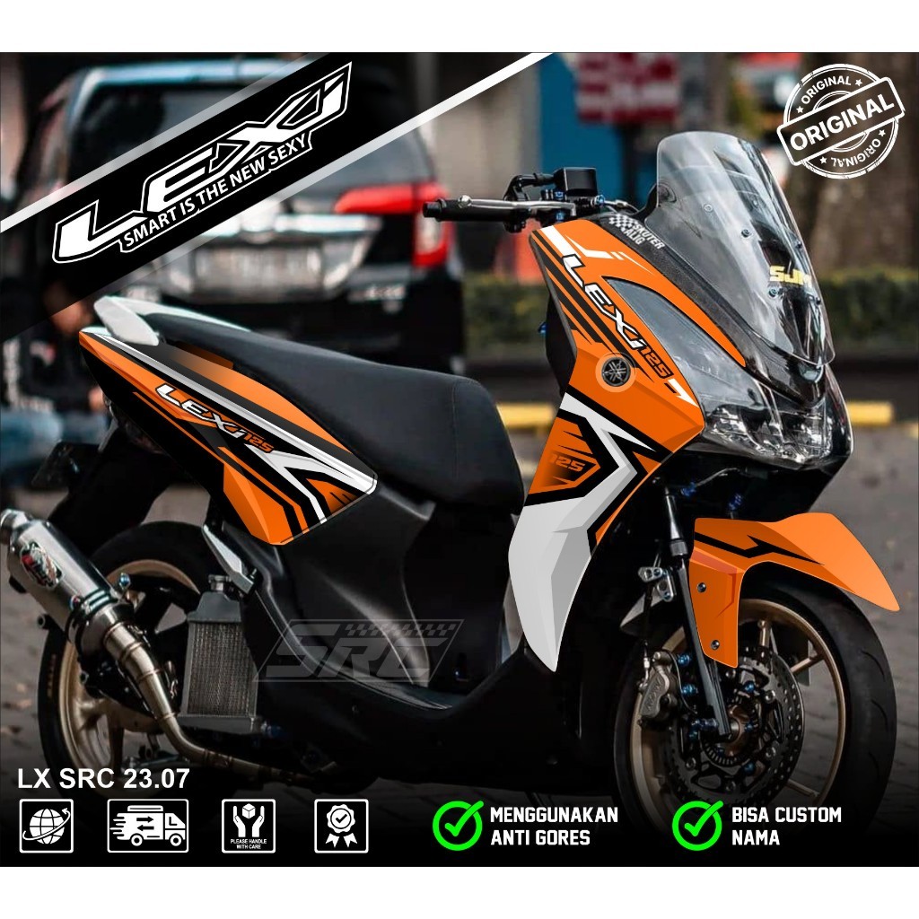 Decal Sticker Full Body Yamaha LEXI Stiker Yamaha LEXI Full Body Striping Yamaha LEXI Racing DV2301