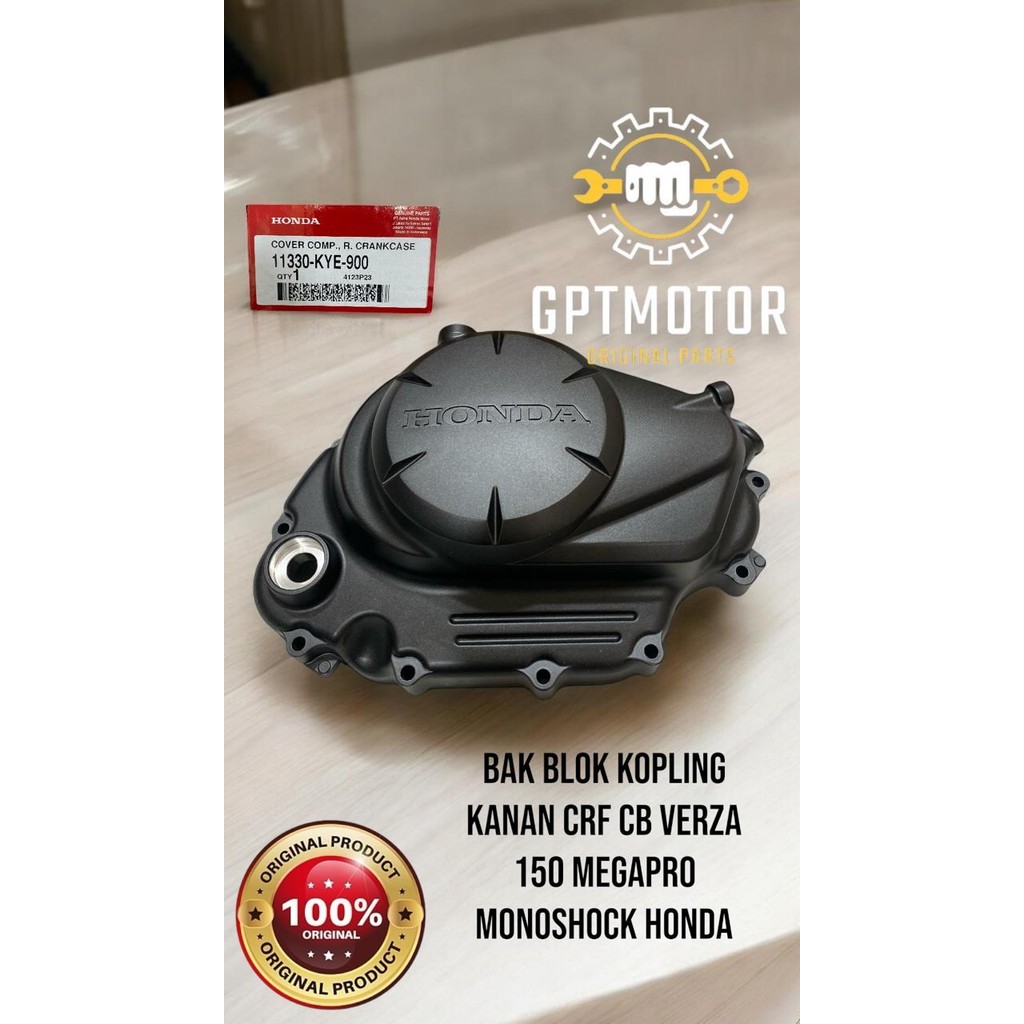 BAK BLOK KOPLING KANAN CRF CB VERZA 150 MEGAPRO MONO MONOSHOCK HONDA 11330-KYE-900 ORIGINAL