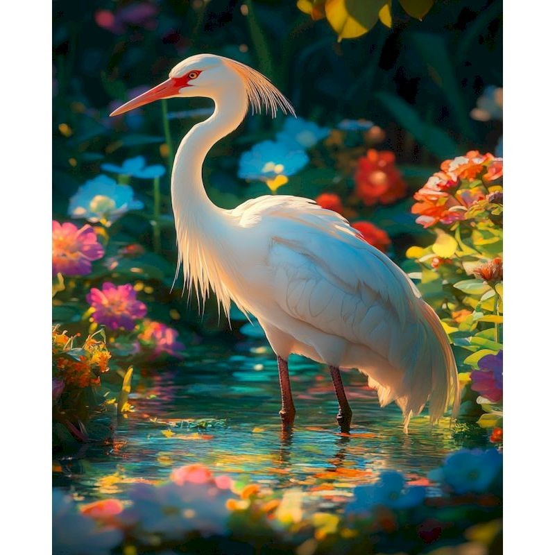 

Acrylic Paint By Numbers Kits Animals Crane On Canvas For Adults Handpainted Numbers Painting Crafts For Home Decors