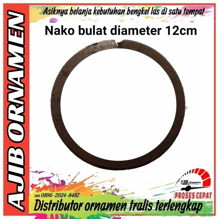 nako motif bulat diameter 12cm nako 10mm Homeware Equipt