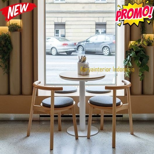 Set 2 Kursi Cafe 1 Meja Bundar Kursi Meja Jati Karya Interior