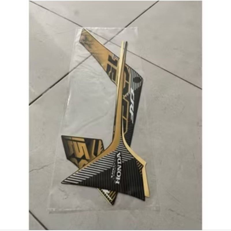 STRIPING DECAL POLET STIKER HONDA CRF 150L 2019 2020 2021 2022  Full HITAM KUNING  BODY STANDART