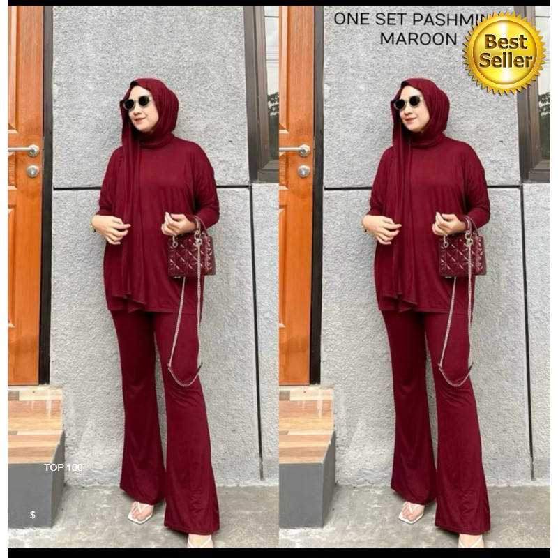 One set pasmina abaya terbaru - Setcel pasmina abaya jersy