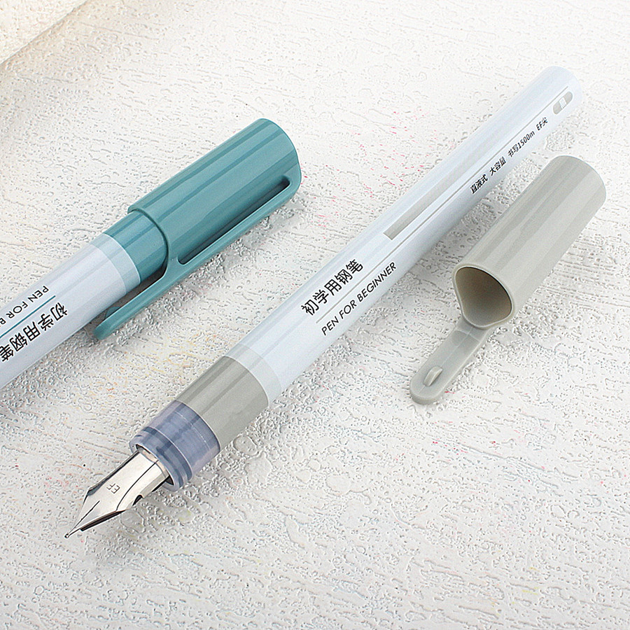 

1pc Direct liquid type Fountain Pen Plastic EF/F Nib Stationery School Office Supplies Ink Pens