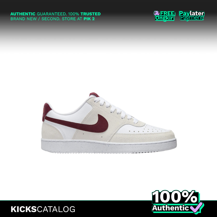 Nike-Court-Vision-Low-White-Adobe-Red (W) - 100% Authentic | BNIB