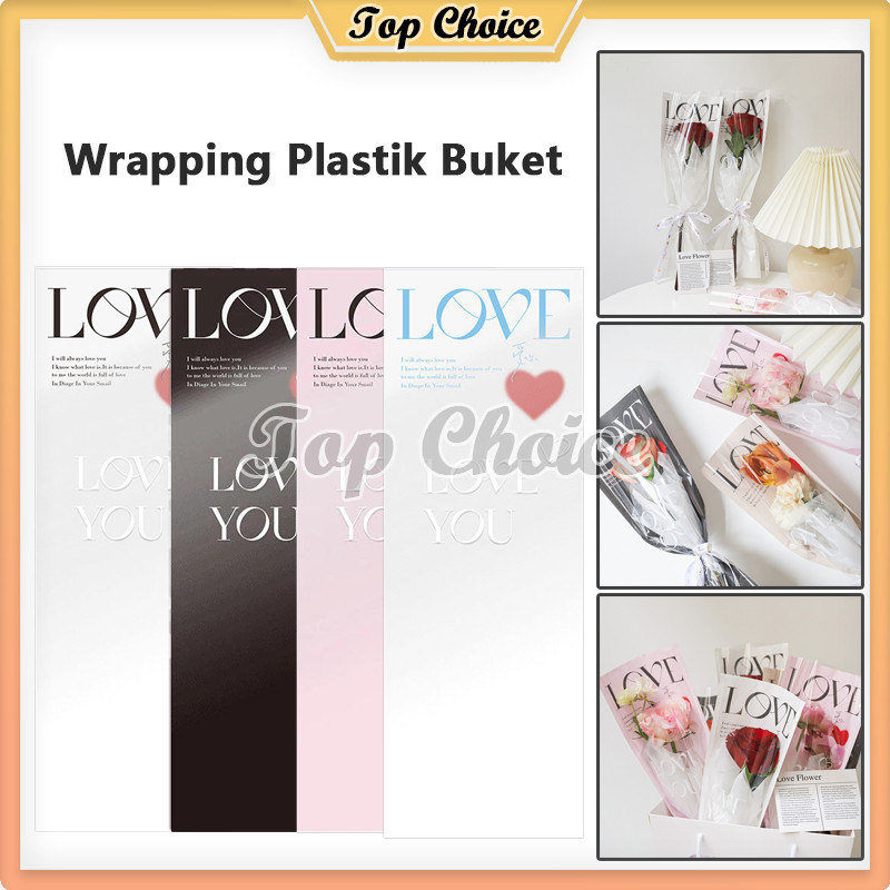 

20 Lembar Plastik Buket Bunga Single Flower Wrapping / Plastik Bunga Single Flower