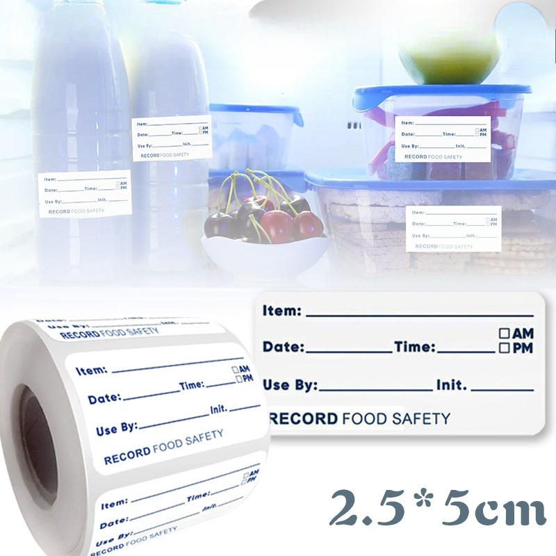 

Stiker Expired Date 500pcs Food Label Stiker Label Produk Label Stiker Makanan Food Storage Label