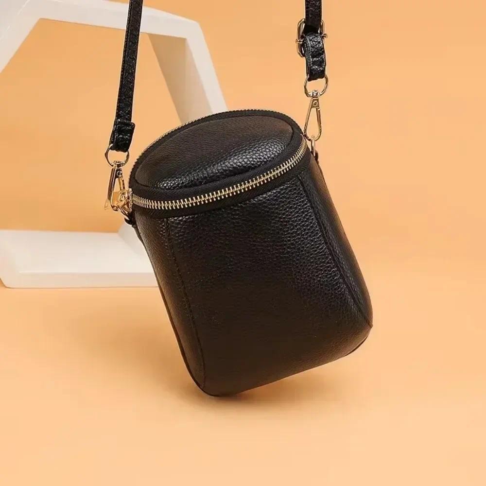 Fashion High-quality Soft Genuine Leather Mobile Phone New Mini Cross-body Texture Top Layer Cowhide