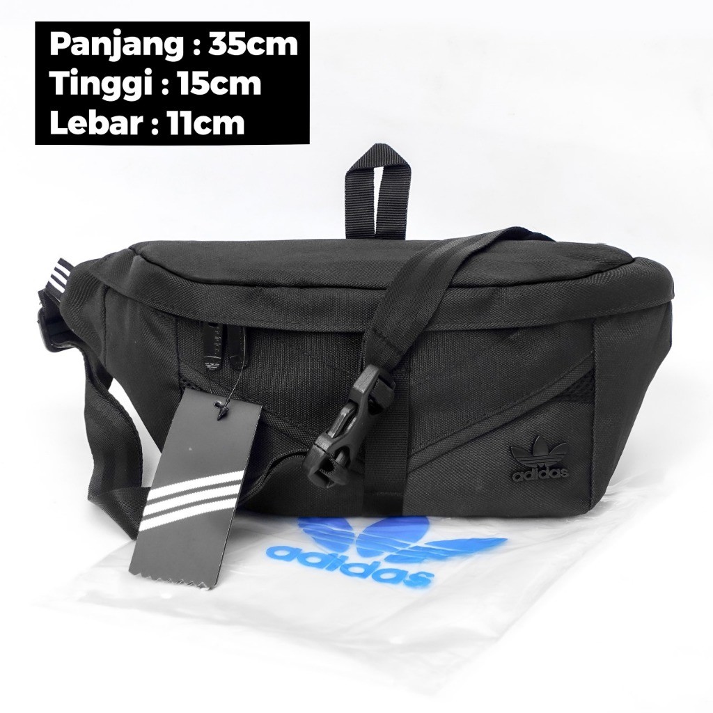 Waistbag Adidas Canvas | Tas Pinggang Pria Mirror Original | Tas Anak Muda