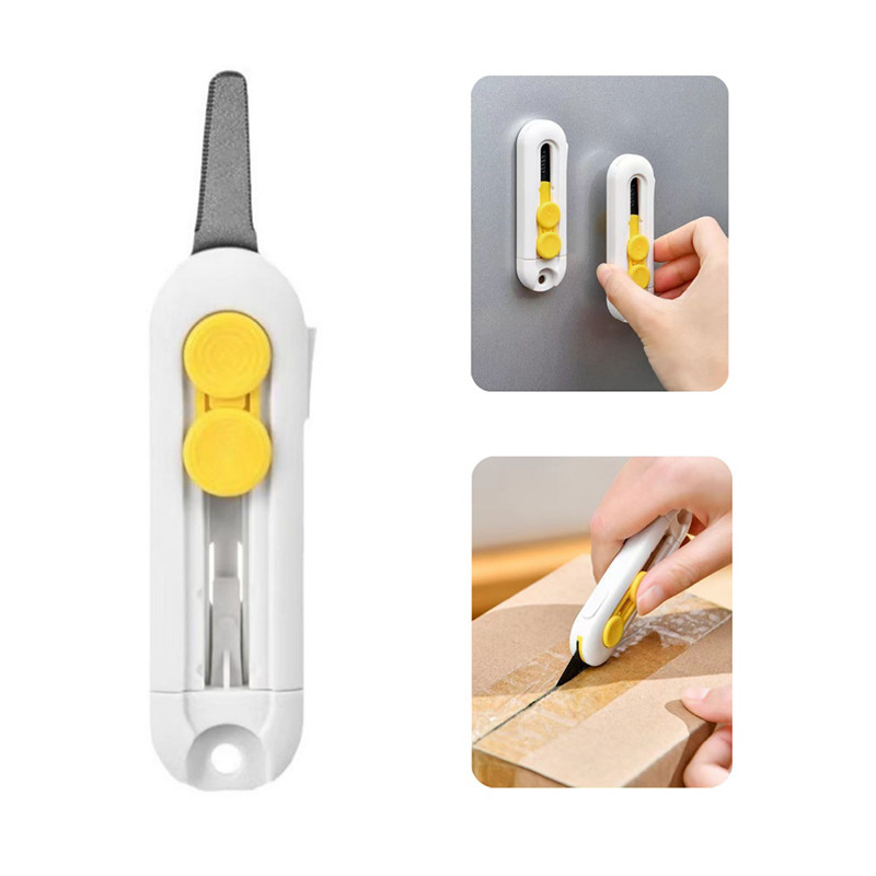 

Magnetic Mini Box Cutter Paper Cutter Portable Folding Knife Pocket Knife Replaceable Blade Opening Envelope Carton Unbox Tool
