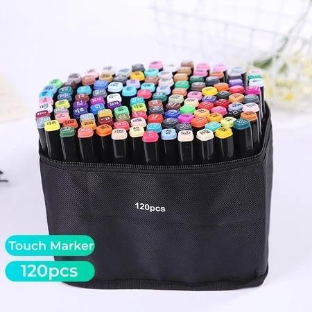 

BEST PRODUCT!!! 【COD】Touch 204/168/120 Warna Sketsa Spidol Umum General Marker Set Animation Markers Pen Stationery - 120 warna