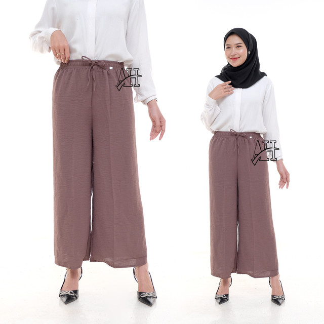 Amha Collection - CELANA KULOT AIRFLOW CASUAL WANITA POLOS HANA ZAIN
