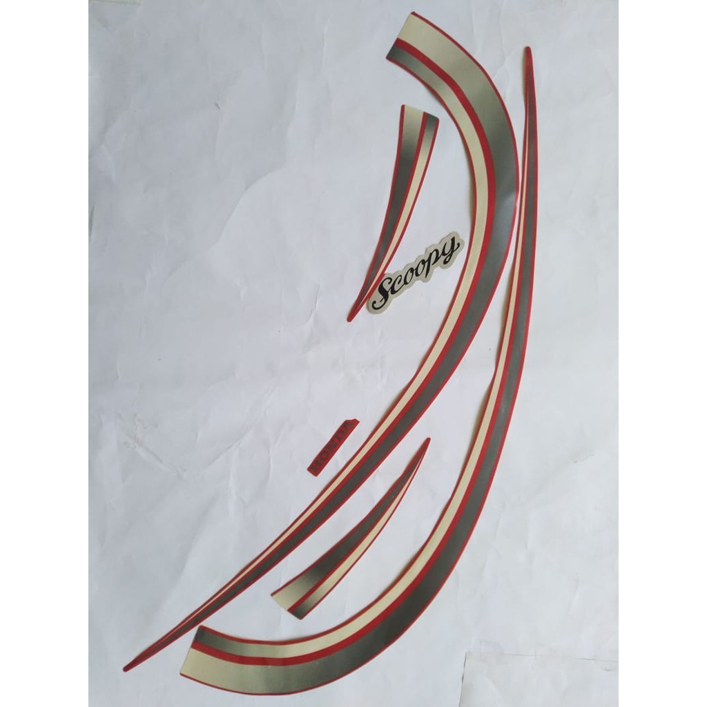 stiker striping honda scoopy 2012 merah