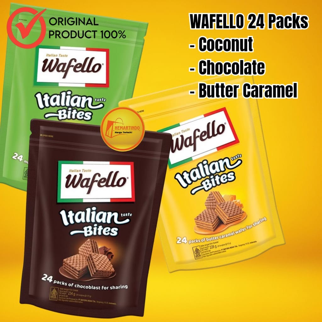 

Wafello Wafer Italia Pouch Festive 24 Packs - Renyah