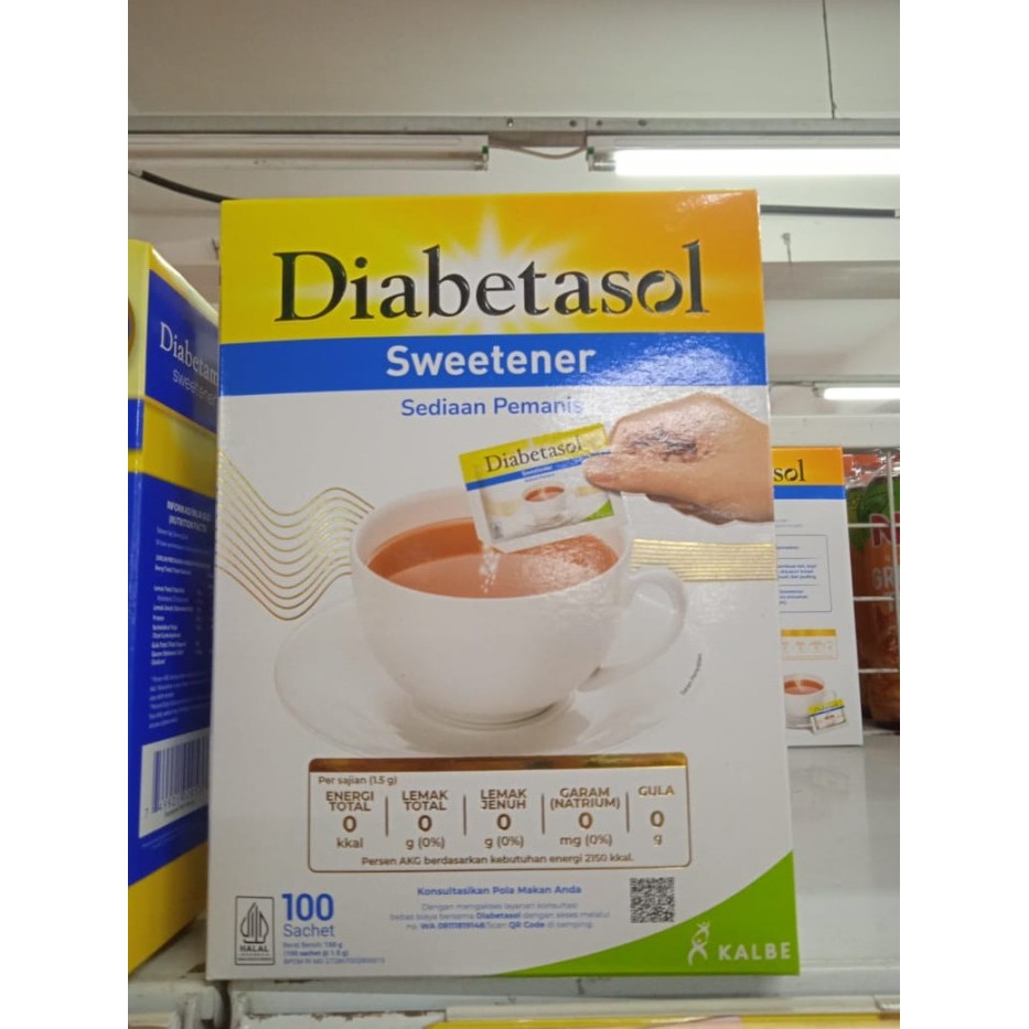 

DIABETASOL SWEETENER NO CAL 100 GR