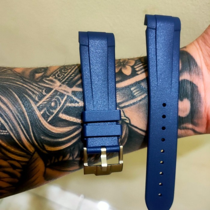 "V.NLN" -  PASTI READY STRAP-TALI JAM TANGAN TUDOR RUBBER PRIA SUPER - Biru