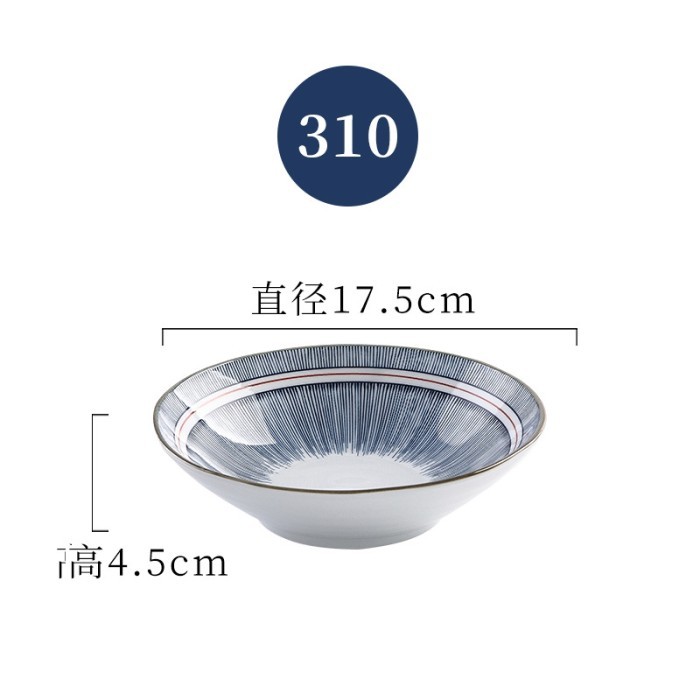 "R.V.Shop" -  TERLARIS Piring Mangkok Makan Saji Keramik 7 Inch ala Jepang Tahan Panas - a