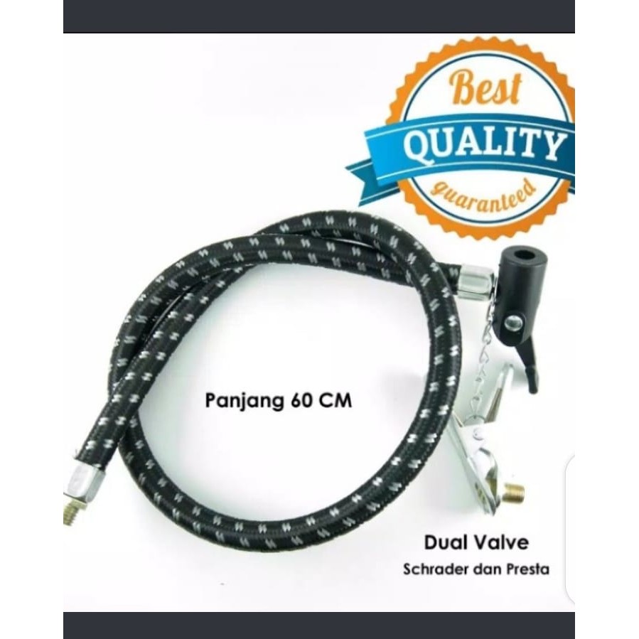 Selang Pompa Angin Ban Sepeda/Motor Selang Pompa Angin Ban Sepeda/Motor merk atlantis PANJANG 60CM