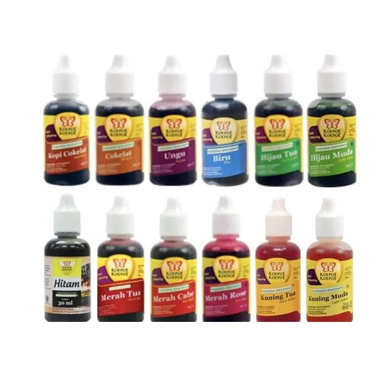 

Koepoe Pewarna Makanan/ 30ml/Pewarna Makanan Tanpa Rasa