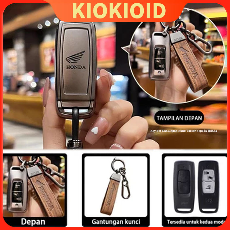 Dapatkan Honda Cover Remote Vario 160/Gantungan Kunci Motor/Case Kunci Motor Keyless/Cover Kunci