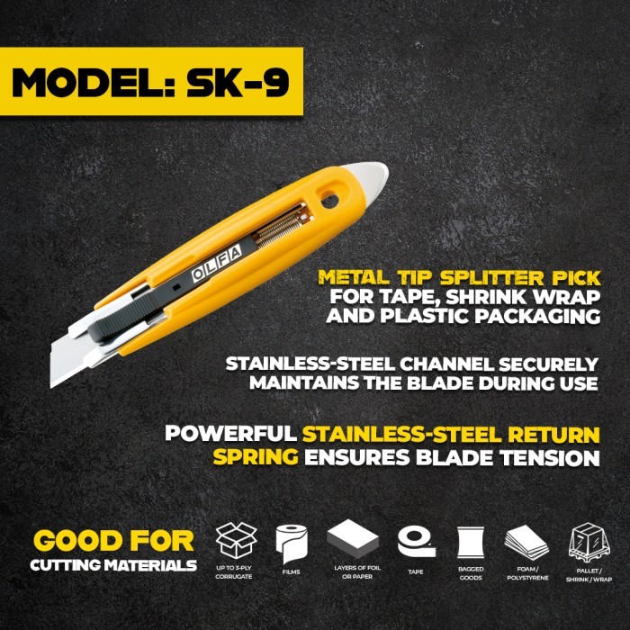 

Pisau Cutter SK-9 OLFA Self-Retracting Safety Knife