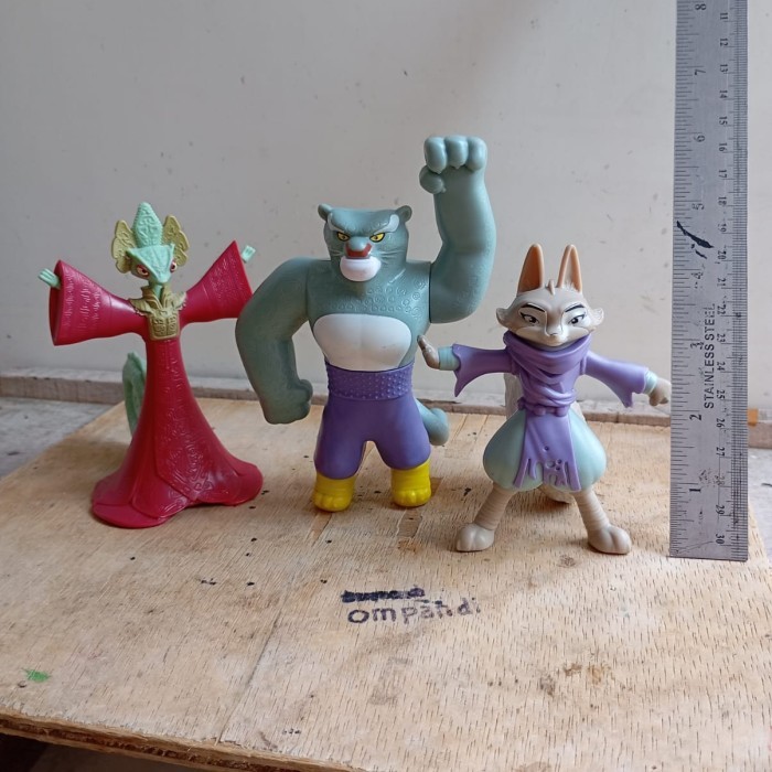 MAINAN 3 pcs figure kungfu panda burger king toys