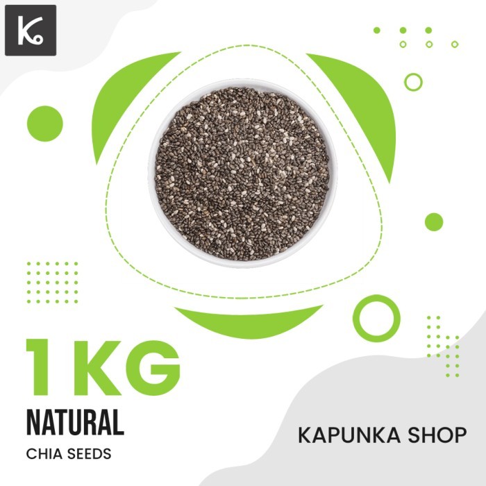 

Chia seed meksiko 1kg/Black chia seed/Biji selasih