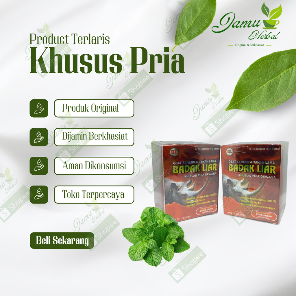 Jamu Badak Liar Original Kapsul Herbal Stamina Pria