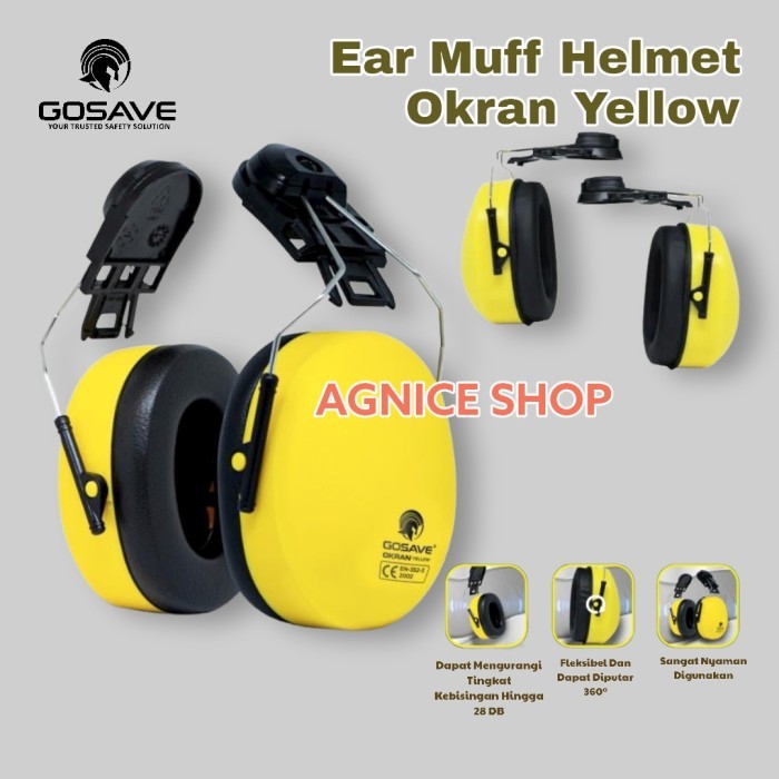 

Ear Muff Cantel Helmet OKRAN Earmuff Safety 28db Kuning Gosave 28 DB