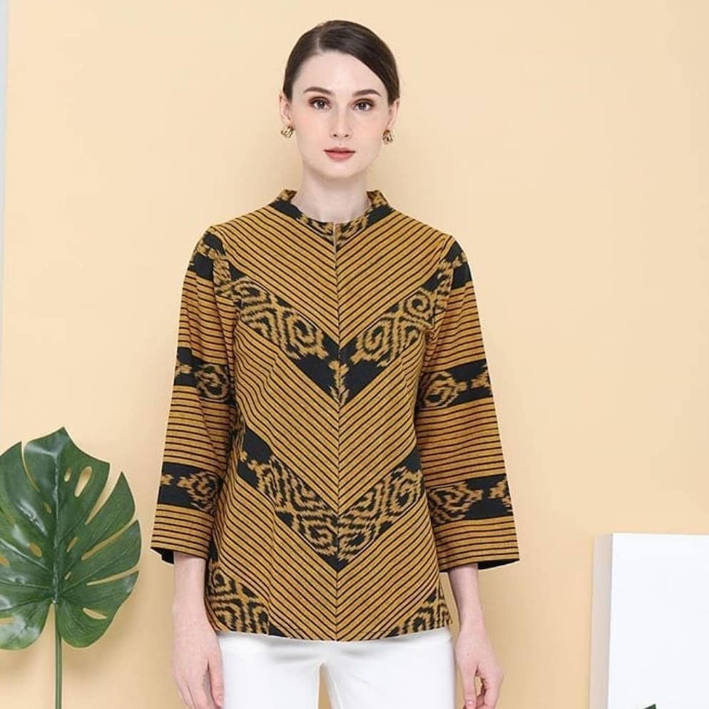 Tunik Tenun Motif Batik Tenun Wanita & Baju Tenun Wanita