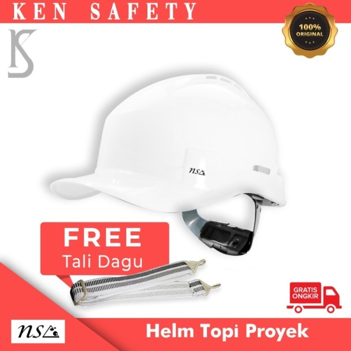 

Helm Proyek Safety SNI - NSA Free Tali Dagu dan Inner Fastrack Putar - Putih