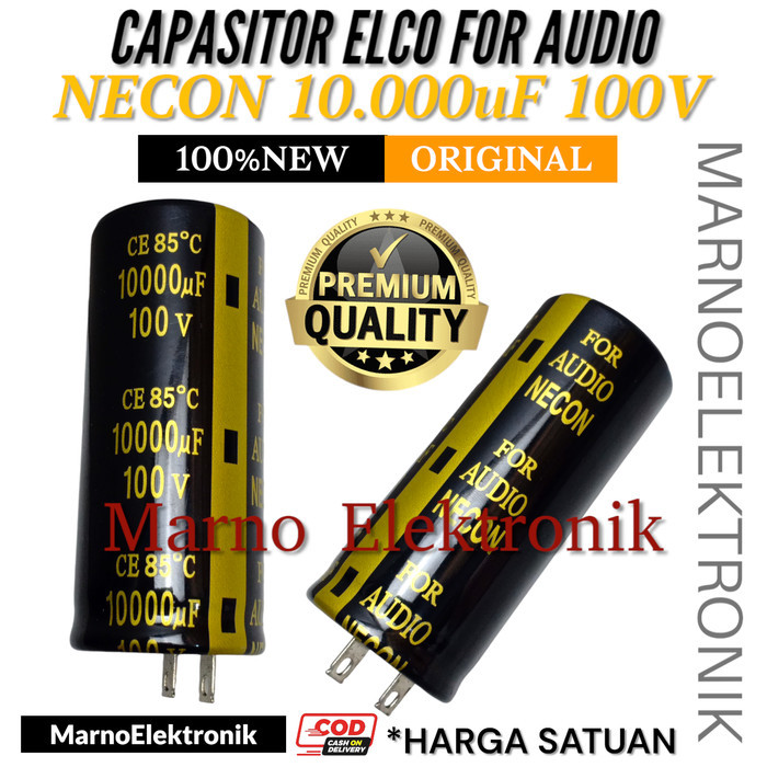 SGA05 CAPASITOR ELCO 10000UF 100V NECON 10000 UF 100 V ELKO KAPASITOR 10000 MIKRO MICRO 100 VOLT ELK
