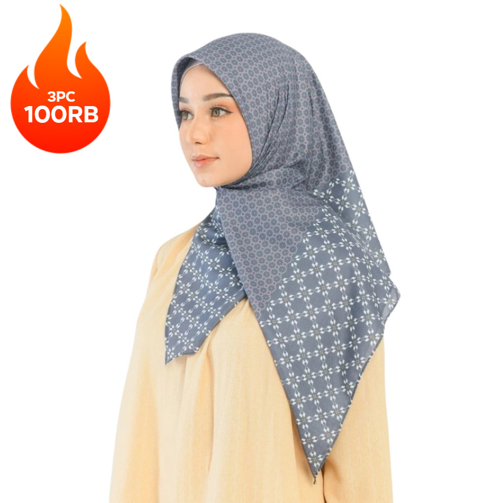 Zoya KANIRA - CUCI GUDANG Kerudung Hijab Segi Empat Scarves Motif Voal Printing Promo Diskon Branded