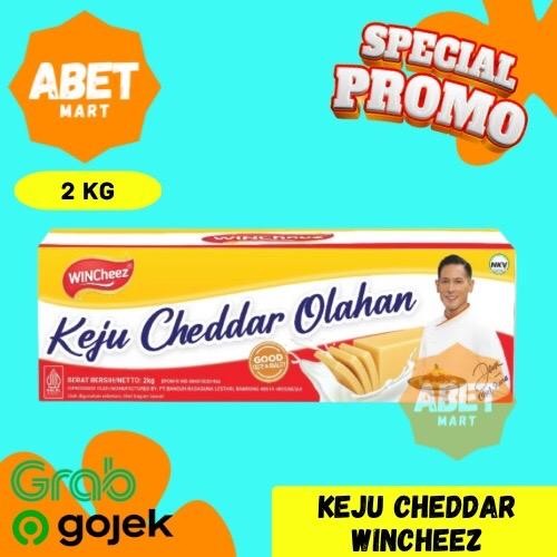 

Wincheez Keju Cheddar 2Kg - 2 Kg Winchiz Wincheese Cheese Chedar Balok Kotak Pak Pcs Dus Parut Kue Baking Topping