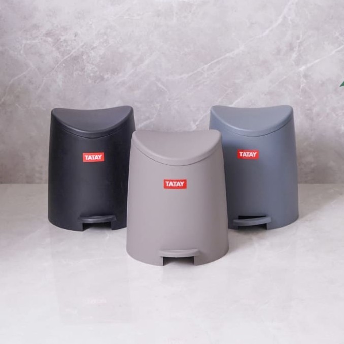 Tempat Sampah Injak 3 Liter Bulat TATAY Pedal Bin Minimalis