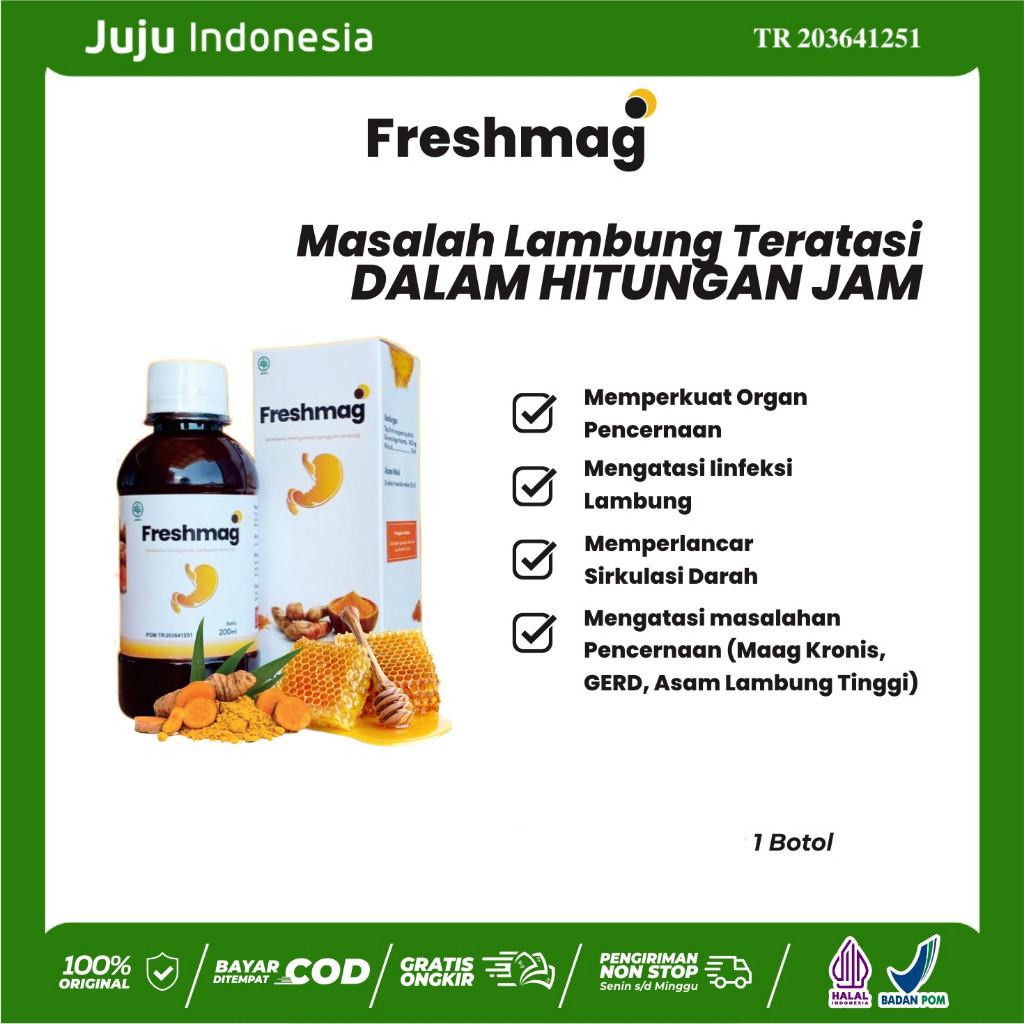 

Freshmag 1 Botol Madu Sembuhkan Asam Lambung 200ml