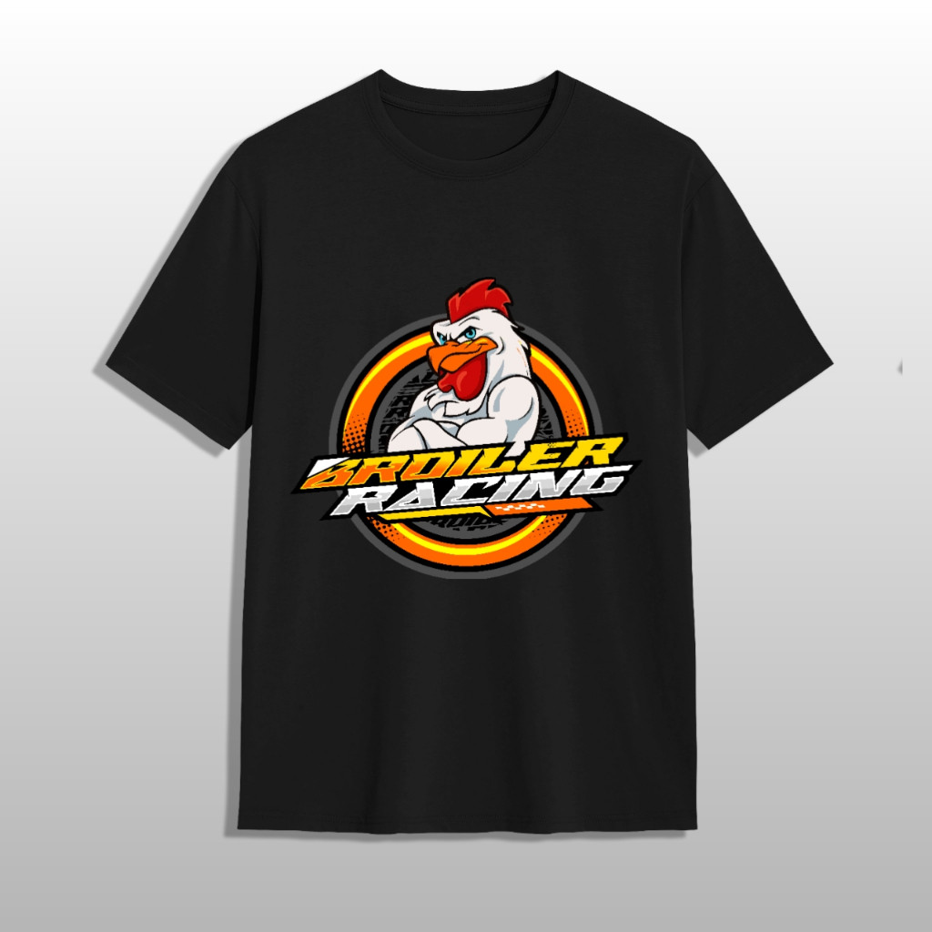 Kaos Broiler Racing Katun Combed Premium DPK47