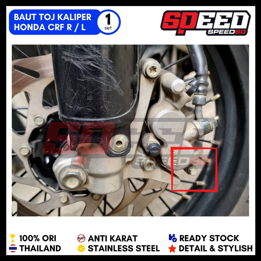 NEOPART - Probolt Baut Tojosan Kaliper Honda CRF L R King Nut Thailand Stainless