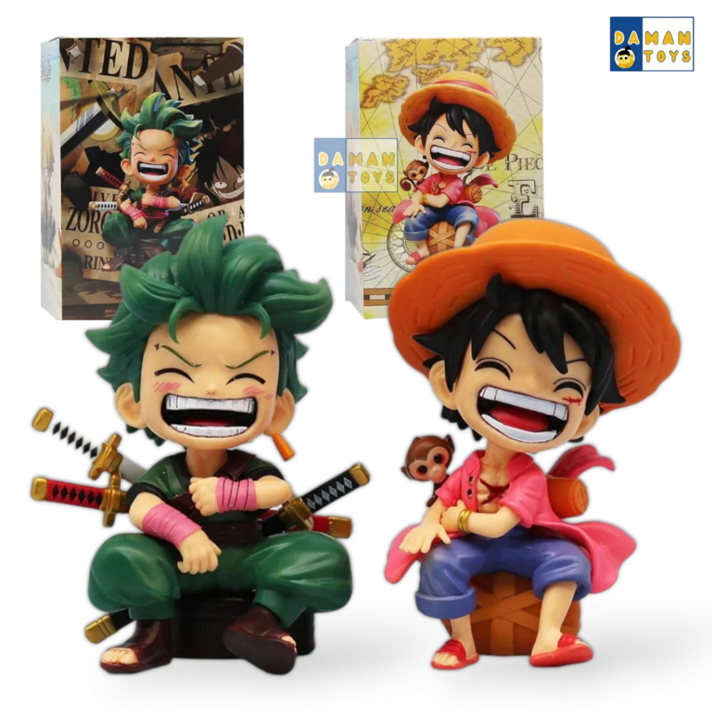 One Piece Action Figure Zoro Roronoa Resin Lufyy Koleksi Pajangan Anime