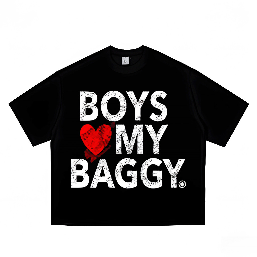 Kaos longgar kebesaran CROP BOXY TEE KAOS CROP BOXY LOVE MY BAGGY MOODDAY PROJECT Kaos kebesaran pri